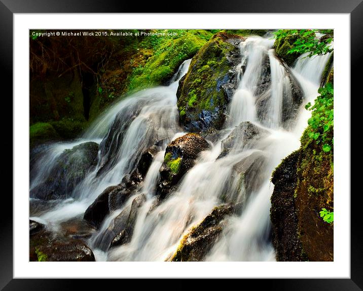  Water Falls Framed Mounted Print by Michael Wick
