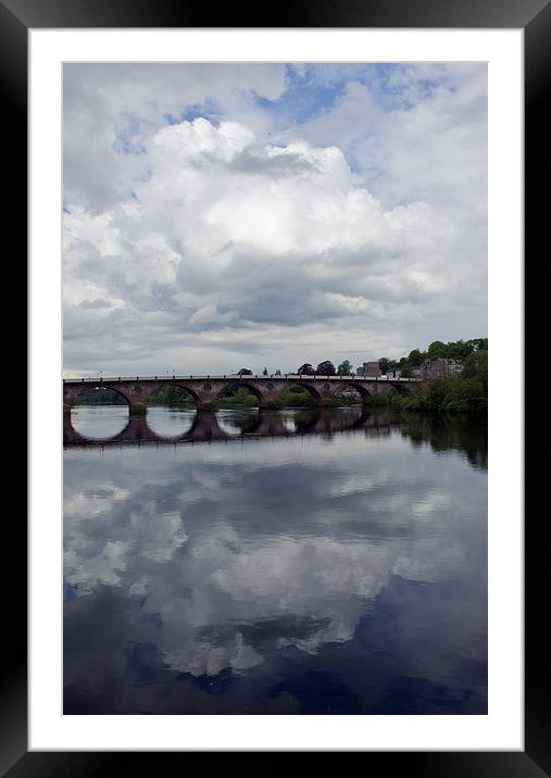 Reflections in the Tay Framed Mounted Print by Andy Heap