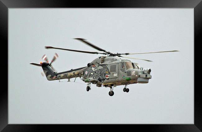 Royal Navy Lynx Helicopter Framed Print by Andy Heap