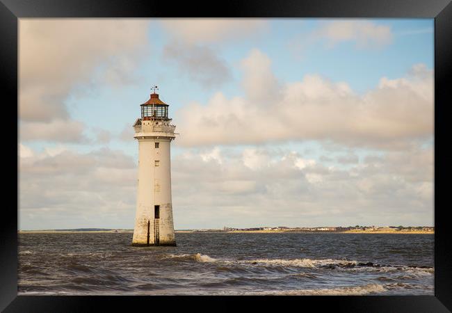 New Brighton Lighthouse Framed Print by Andy Heap