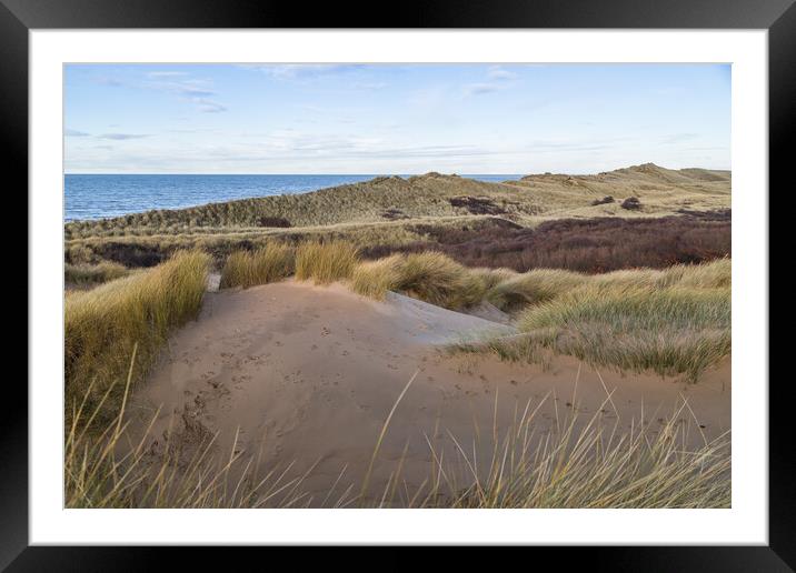 Formby sand dunes seascape Framed Mounted Print by Jason Wells