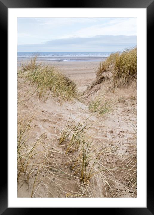 Marram grass on the dunes at Formby Framed Mounted Print by Jason Wells