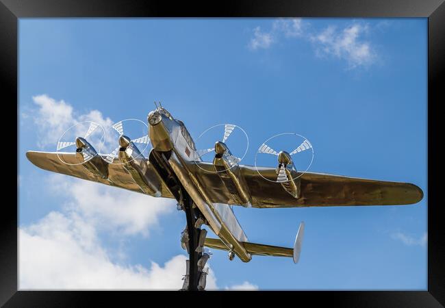 Lancaster bomber statue Framed Print by Jason Wells