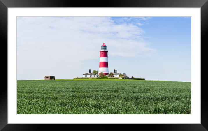 Pillbox next to Happisburgh lighthouse Framed Mounted Print by Jason Wells
