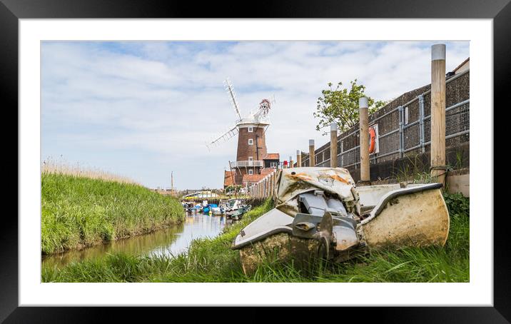 Channel to Cley Windmill Framed Mounted Print by Jason Wells
