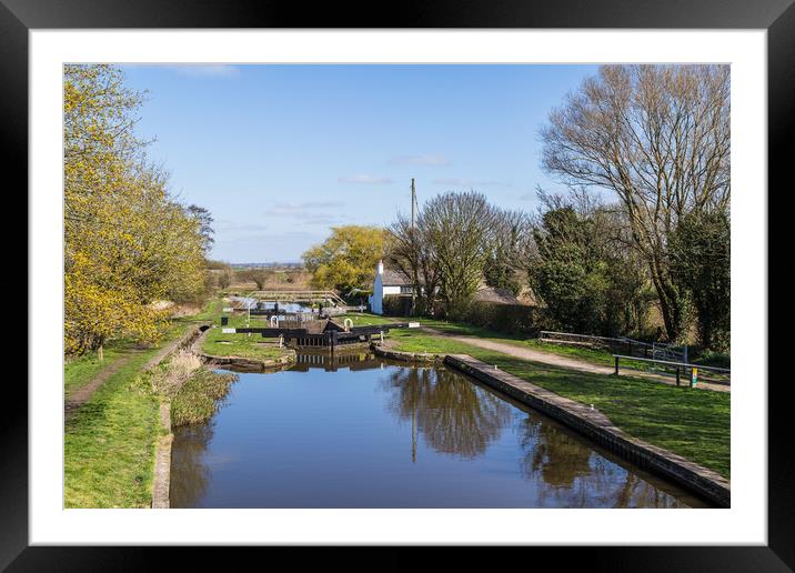 Cottage on the Leeds Liverpool canal Framed Mounted Print by Jason Wells