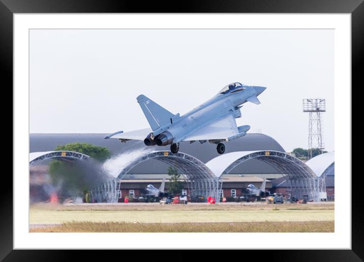 Eurofighter Typhoon taking off Framed Mounted Print by Jason Wells