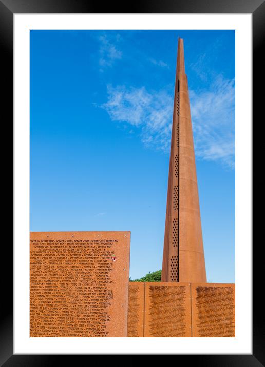 Memorial Spire behind one 57000 names Framed Mounted Print by Jason Wells