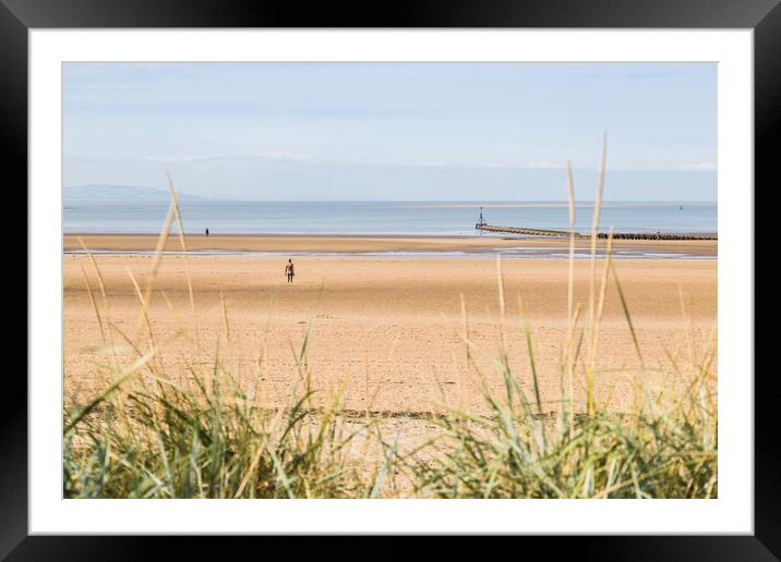 Iron Men on Crosby beach Framed Mounted Print by Jason Wells