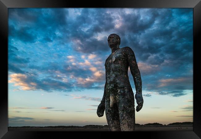 Looking up at an Iron Man before sunset Framed Print by Jason Wells
