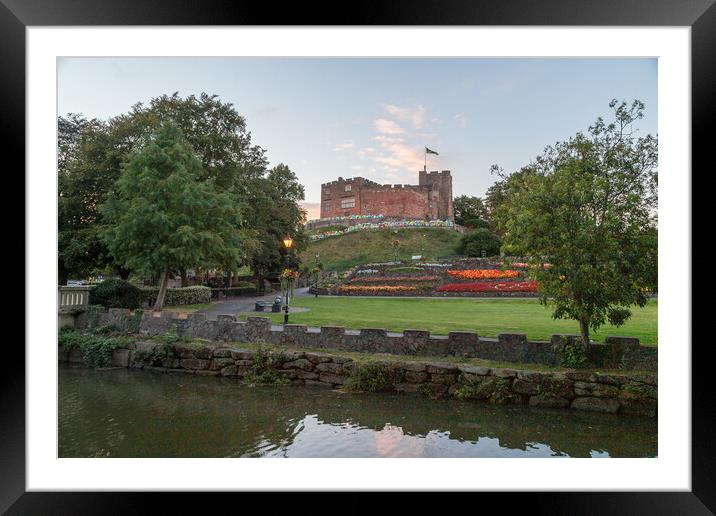 Tamworth Castle seen over the River Anker Framed Mounted Print by Jason Wells
