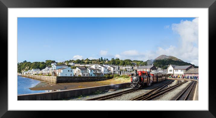 Double Fairlie stream train at Porthmadog Framed Mounted Print by Jason Wells