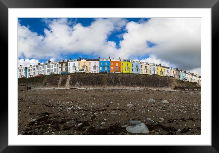 Colourful houses at Criccieth Framed Mounted Print by Jason Wells