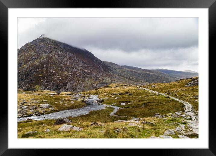 Curving pathway to Llyn Ogwen Framed Mounted Print by Jason Wells