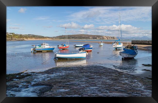 Boats off Abersoch marina Framed Print by Jason Wells