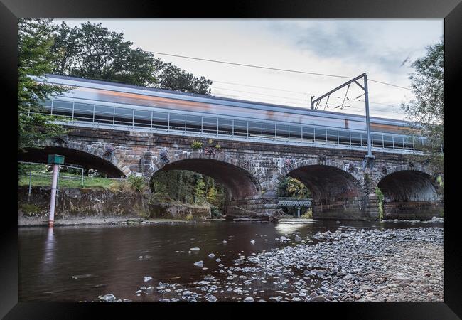 Train speeds over Six Arches Bridge Framed Print by Jason Wells