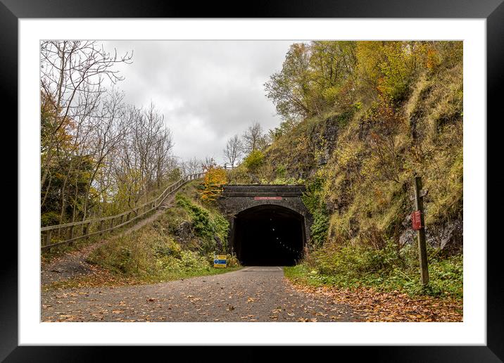 Footpath climbs beisde the Litton Tunnel entrance Framed Mounted Print by Jason Wells