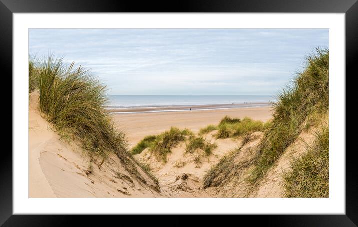 Looking down on Formby beach Framed Mounted Print by Jason Wells