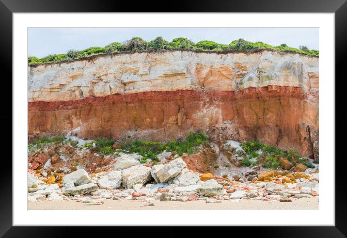 Iconic cliffs of Hunstanton Framed Mounted Print by Jason Wells