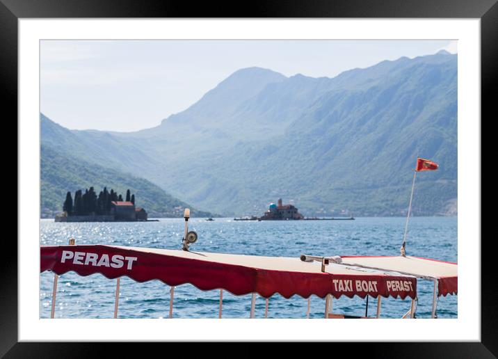 Tourist boat in Perast Framed Mounted Print by Jason Wells