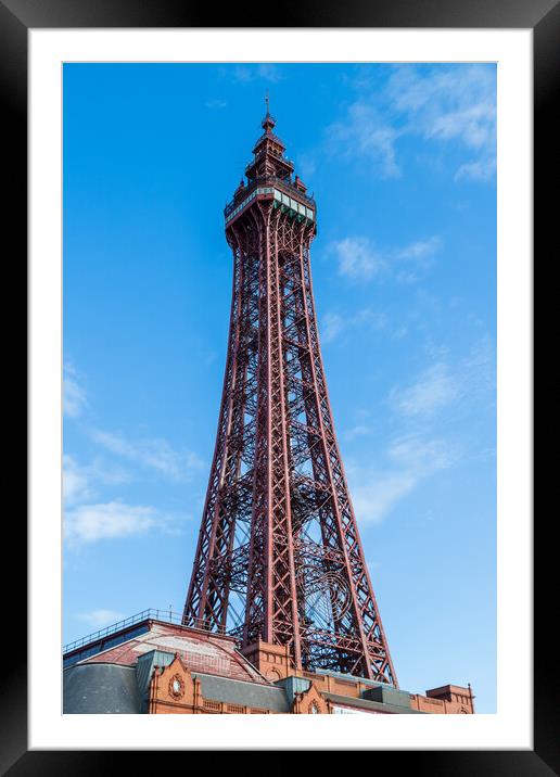 Blackpool Tower high above the skyline Framed Mounted Print by Jason Wells