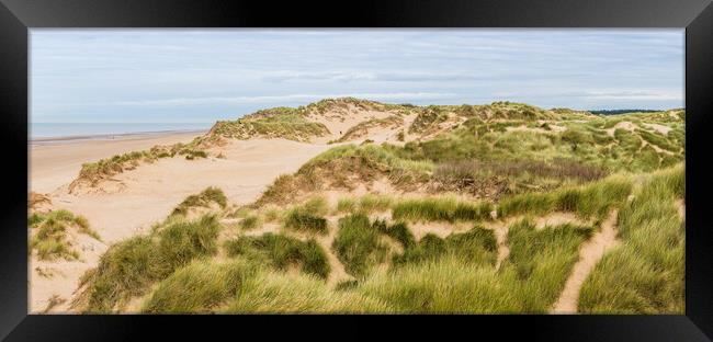 Formby beach panorama Framed Print by Jason Wells