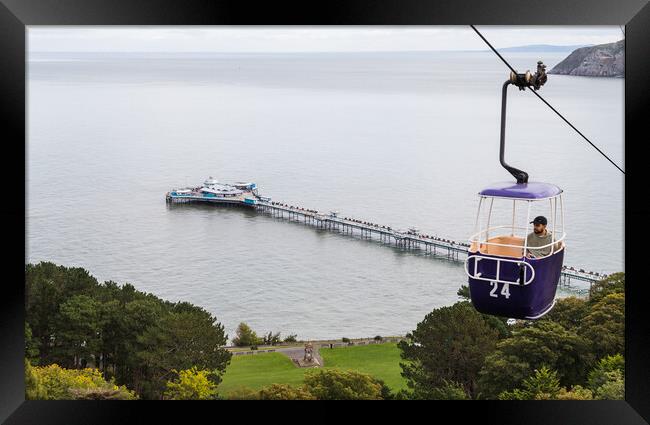 Cable car going up the Great Orme Framed Print by Jason Wells