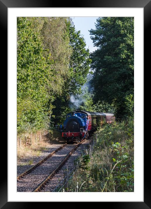 Train on the Ribble Steam Railway Framed Mounted Print by Jason Wells