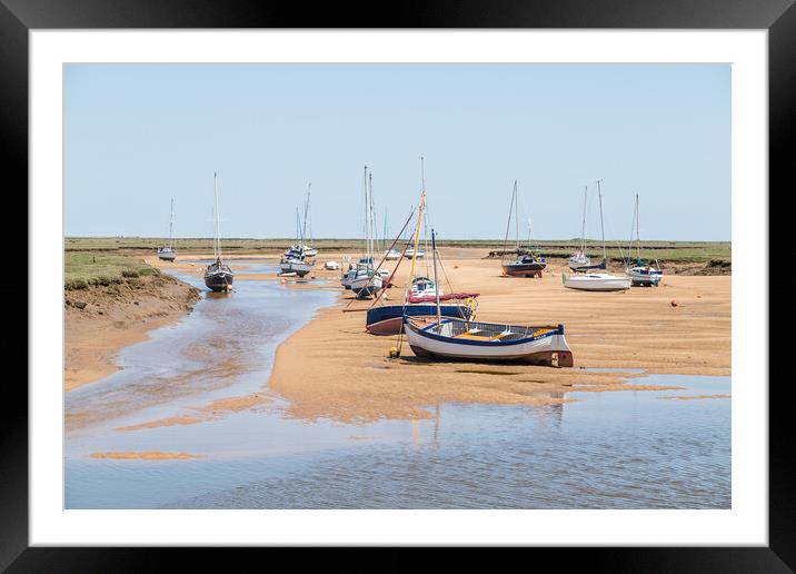 Boats by the quay at Wells next the Sea Framed Mounted Print by Jason Wells