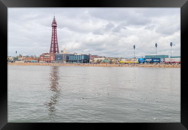 Blackpool Tower at the end of the Golden Mile Framed Print by Jason Wells