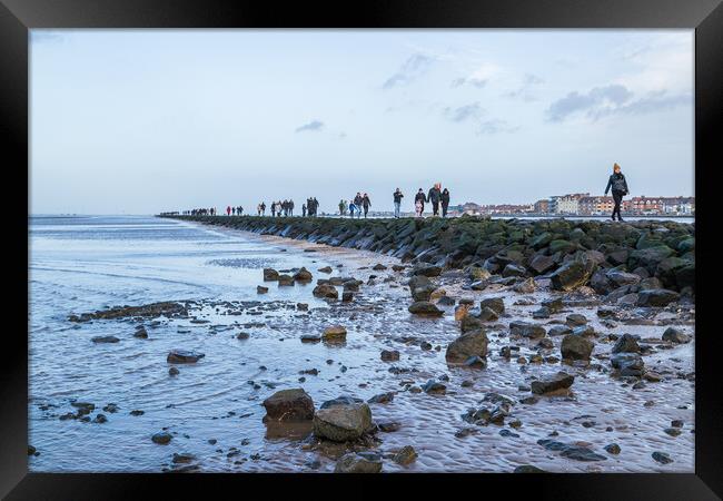 Receding tide at West Kirby Framed Print by Jason Wells