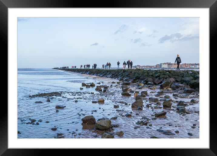 Receding tide at West Kirby Framed Mounted Print by Jason Wells