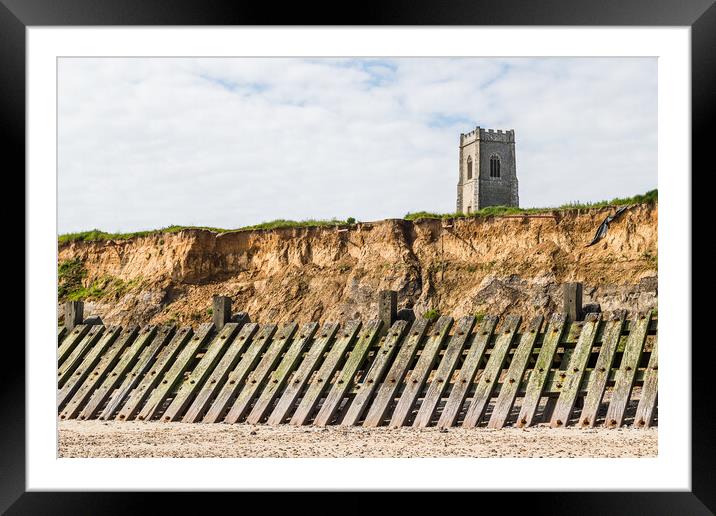 Happisburgh Church above the cliffs Framed Mounted Print by Jason Wells