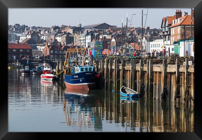 Fishing boats in Scarborough Framed Print by Jason Wells