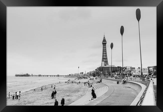 Dart sculptures on the Blackpool skyline Framed Print by Jason Wells