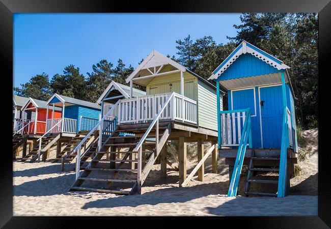 Colourful beach huts at Wells next the Sea Framed Print by Jason Wells