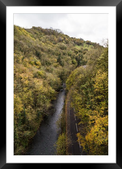 View from Millers Dale Bridge Framed Mounted Print by Jason Wells