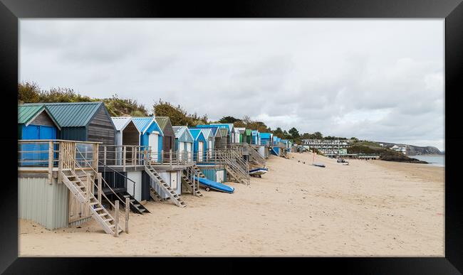 Abersoch beach huts Framed Print by Jason Wells