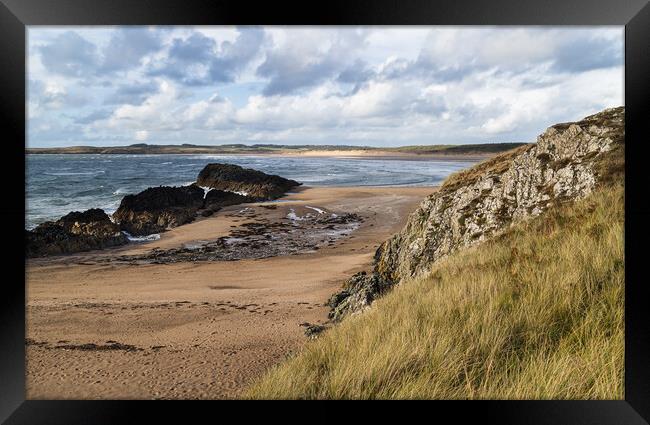 Malltraeth Bay seascape Framed Print by Jason Wells