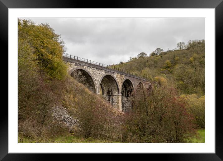 Looking up at the Monsal Head viaduct Framed Mounted Print by Jason Wells