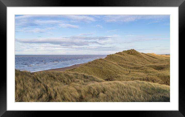 Rolling hills of the Formby sand dunes Framed Mounted Print by Jason Wells