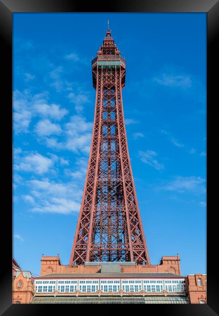 Looking up at Blackpool Tower Framed Print by Jason Wells