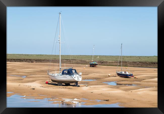 Trio of boats at Wells next the Sea Framed Print by Jason Wells