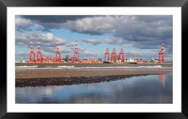 Reflections of Liverpool Dock Framed Mounted Print by Jason Wells