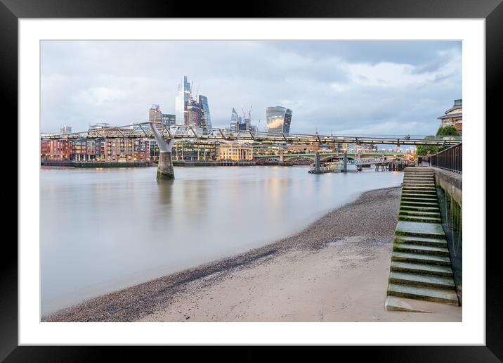 River Thames after sunset Framed Mounted Print by Jason Wells