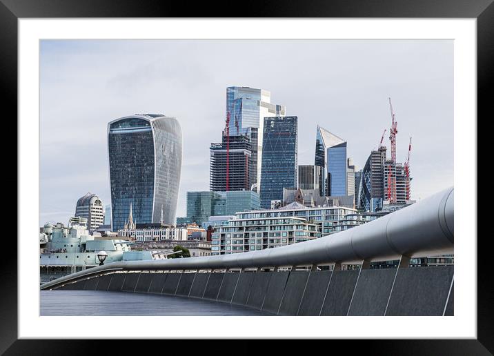 Square Mile seen over The Scoop Framed Mounted Print by Jason Wells