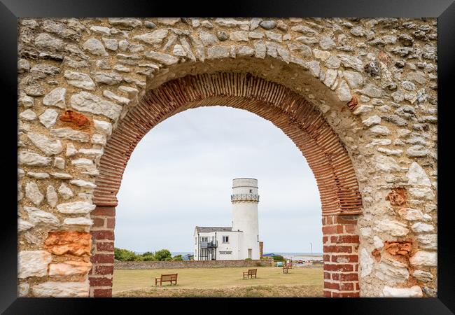 Hunstanton lighthouse framed Framed Print by Jason Wells