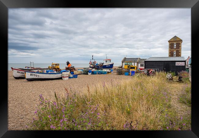 Aldeburgh waterfront full of colour Framed Print by Jason Wells