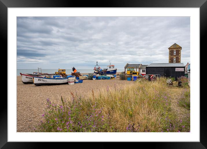 Aldeburgh waterfront full of colour Framed Mounted Print by Jason Wells