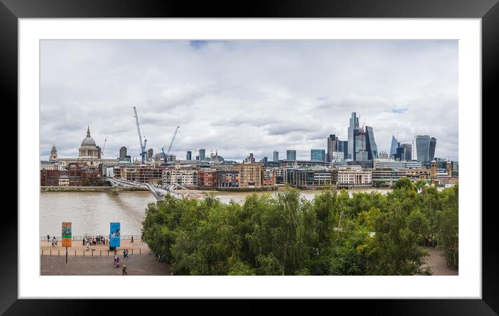 St Pauls and Square Mile panorama Framed Mounted Print by Jason Wells